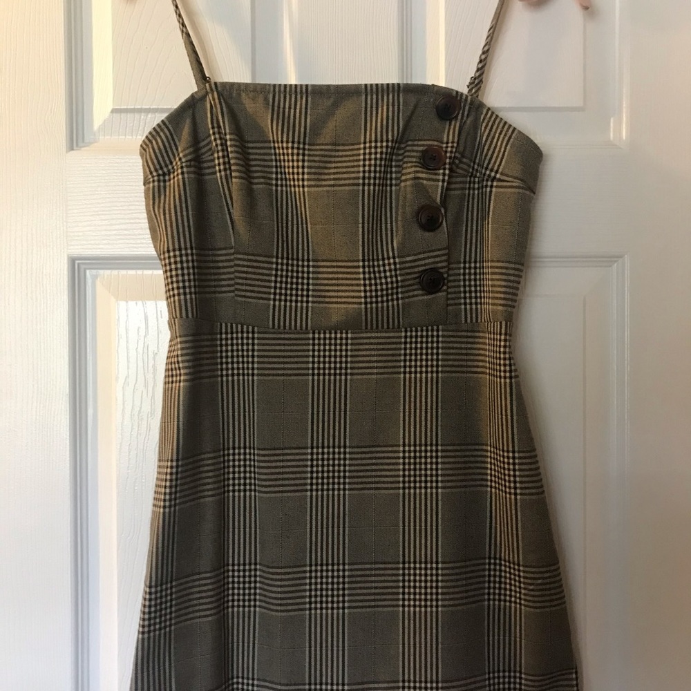 Urban Outfitters spaghetti strap mini dress -plaid